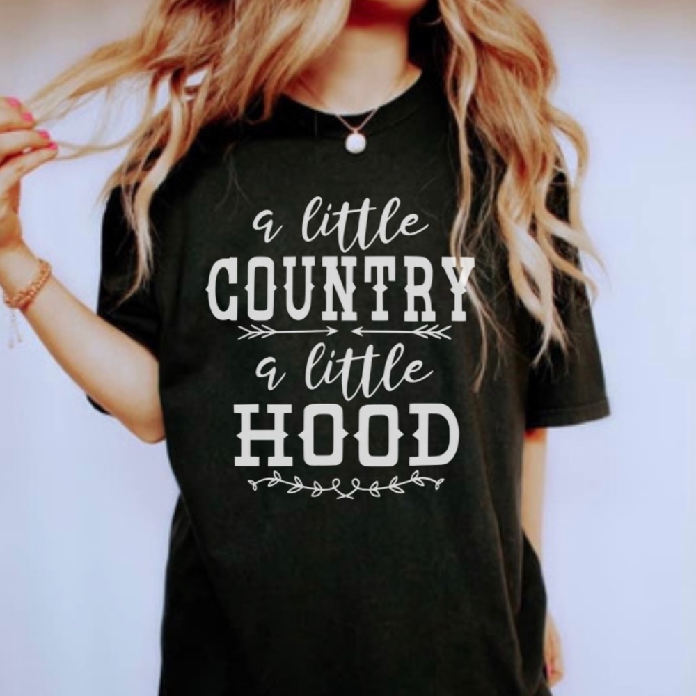 NEW A little country a little hood graphic tee S-5X